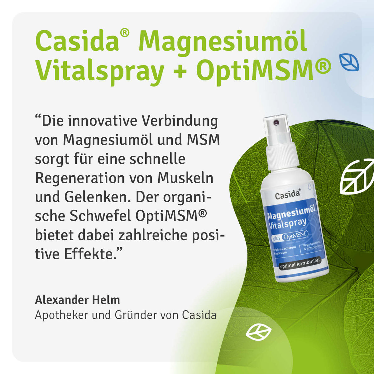 Magnesiumöl + MSM Vitalspray Casida