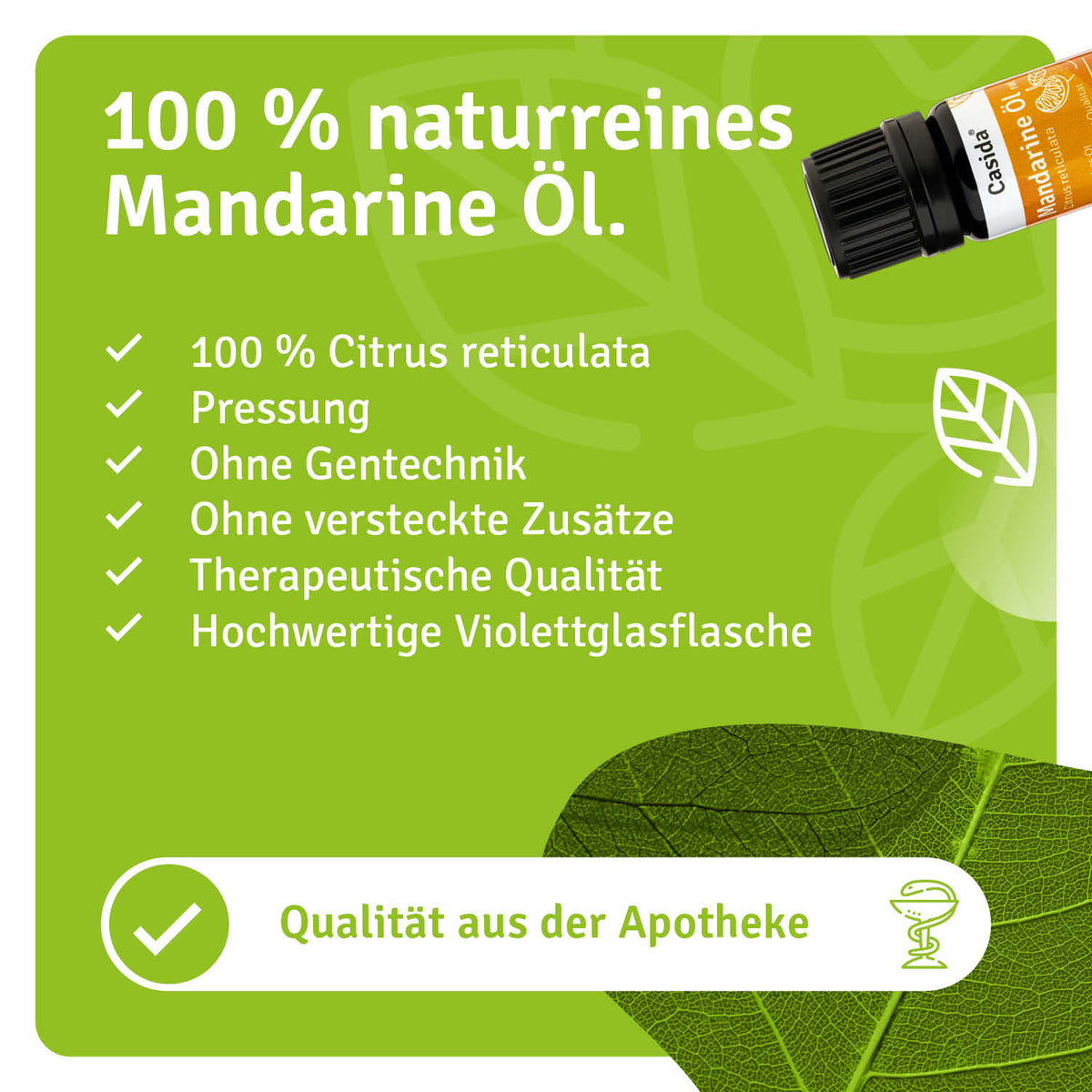 Mandarine Öl rot natürliche Inhaltsstoffe