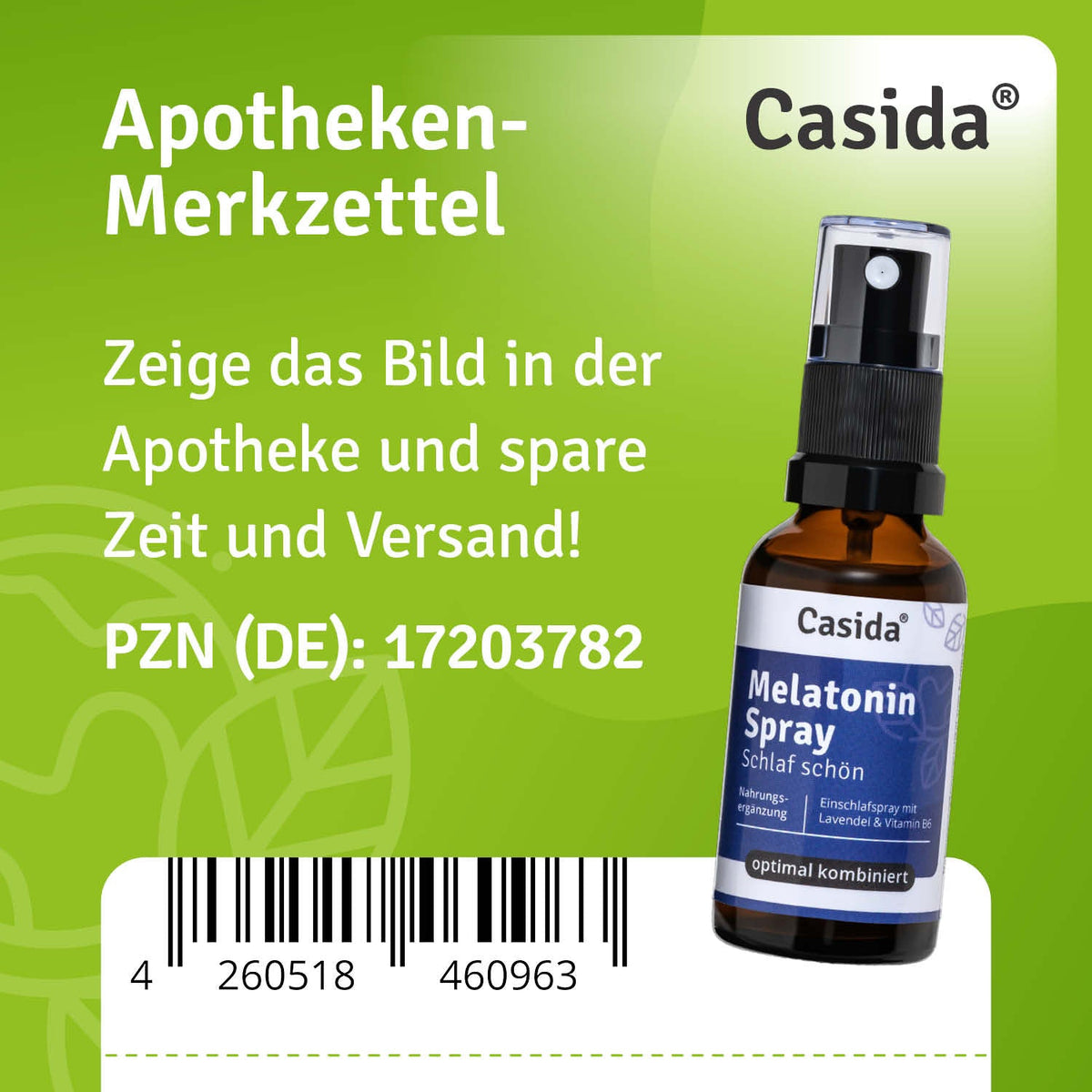 Melatonin Spray Schlaf schön Apotheke