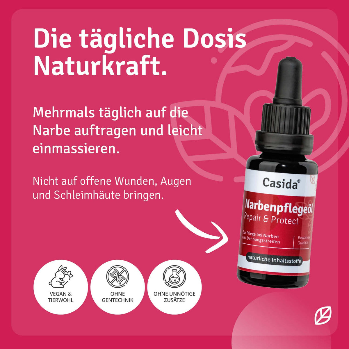 Narbenpflegeöl Repair & Protect Anwendung