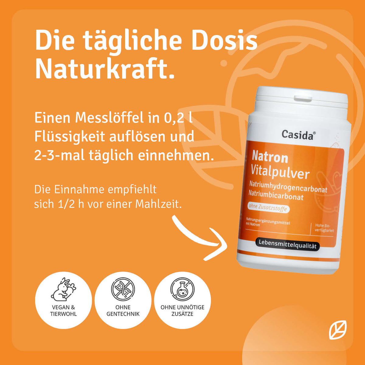 Natron Vitalpulver Anwendung