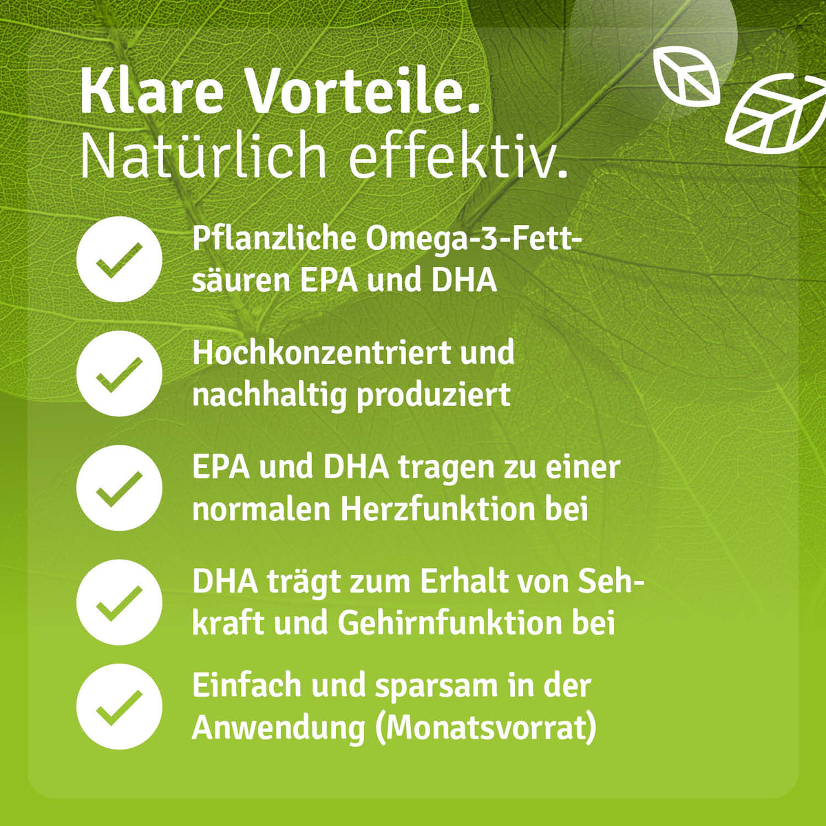 Omega 3 Vegan aus Algenöl Vorteile