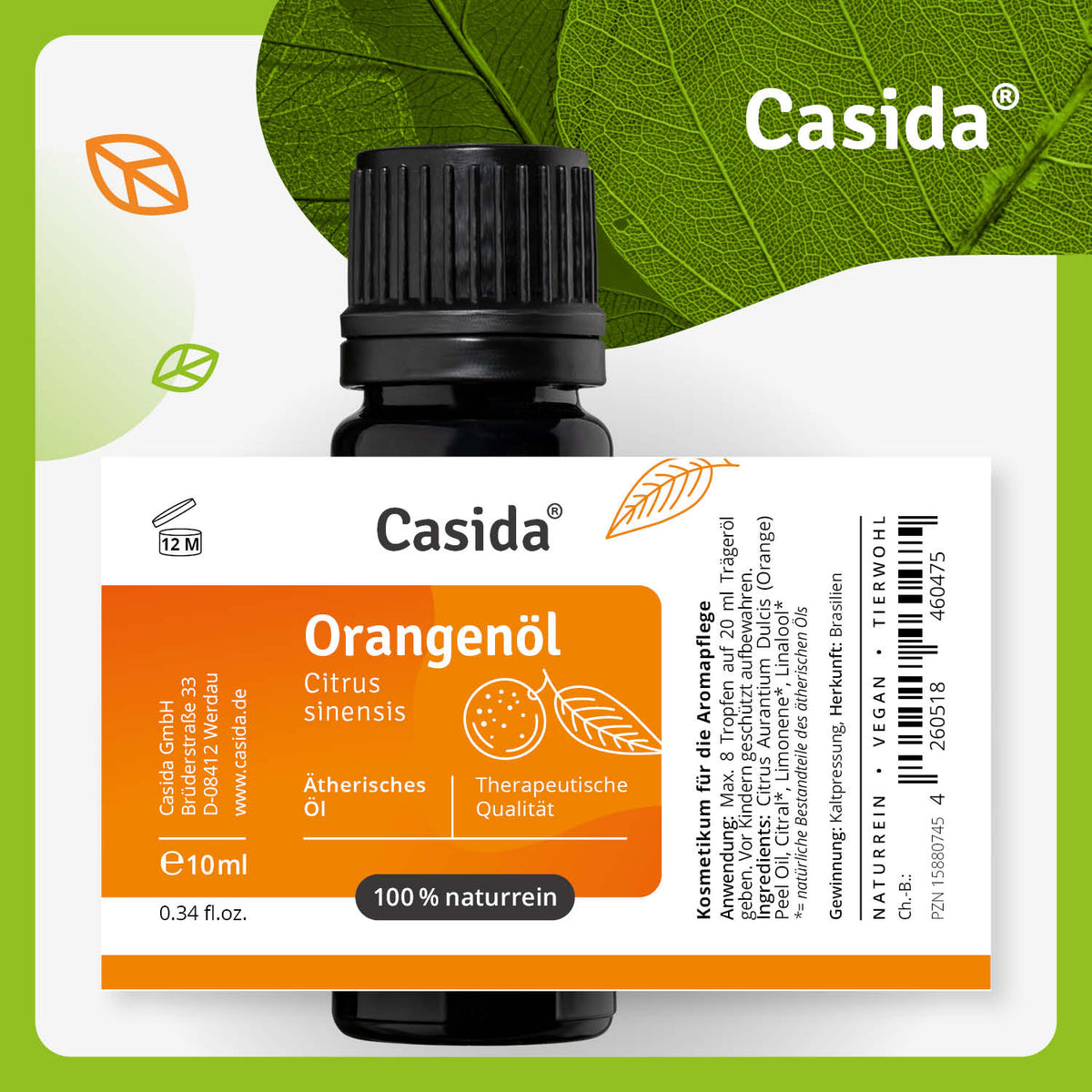 Orangenöl Etikett