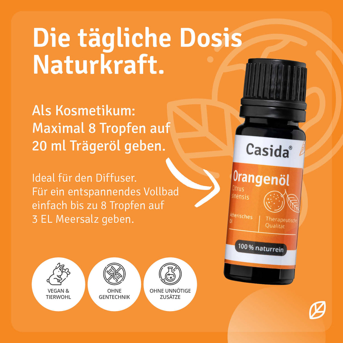 Orangenöl Anwendung