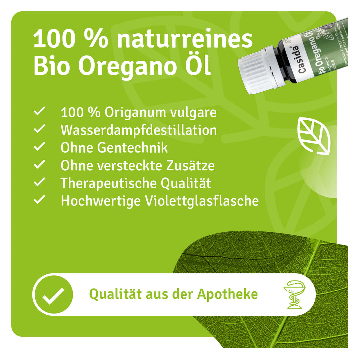Oregano Öl Bio natürliche Inhaltstoffe