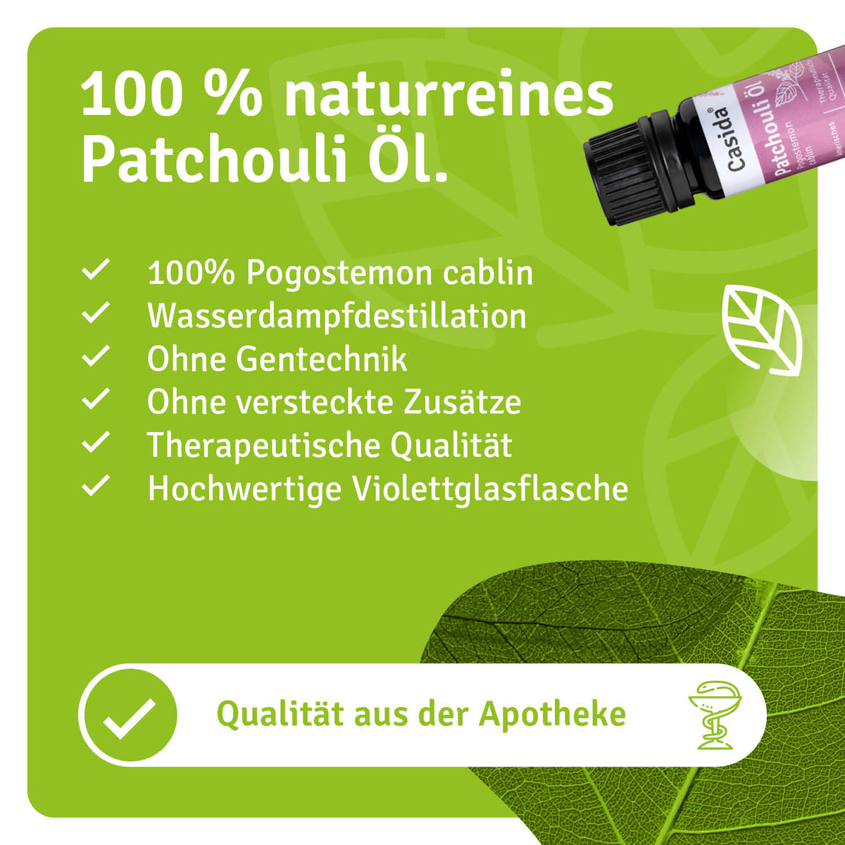 Patchouli Öl natürliche Inhaltsstoffe
