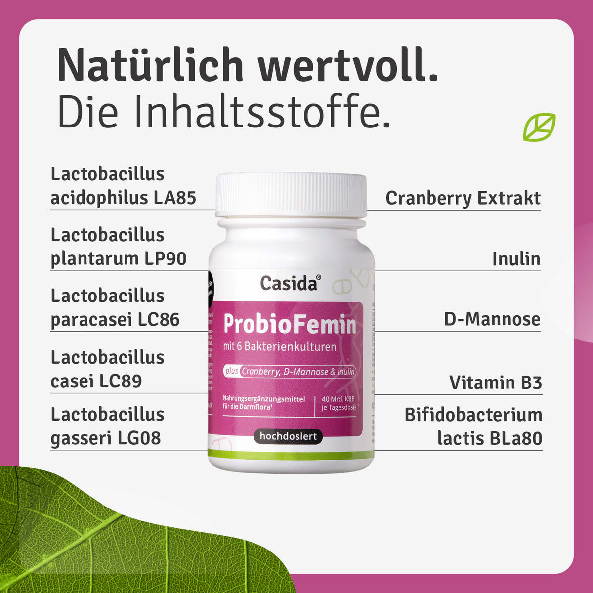 ProbioFemin für Frauen Inhalt