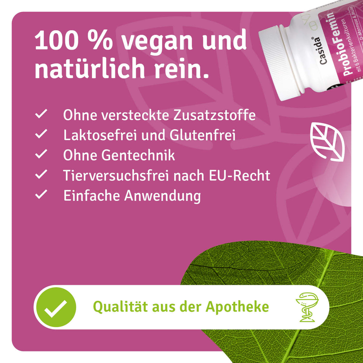 ProbioFemin für Frauen natürliche Inhaltsstoffe