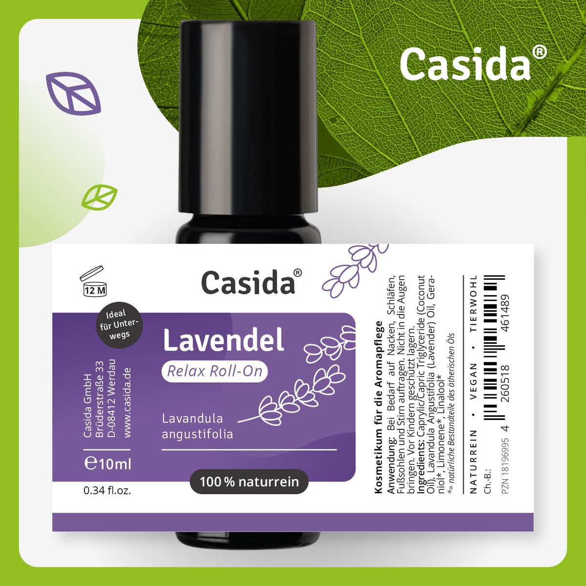 Lavendel Relax Roll-On Etikett