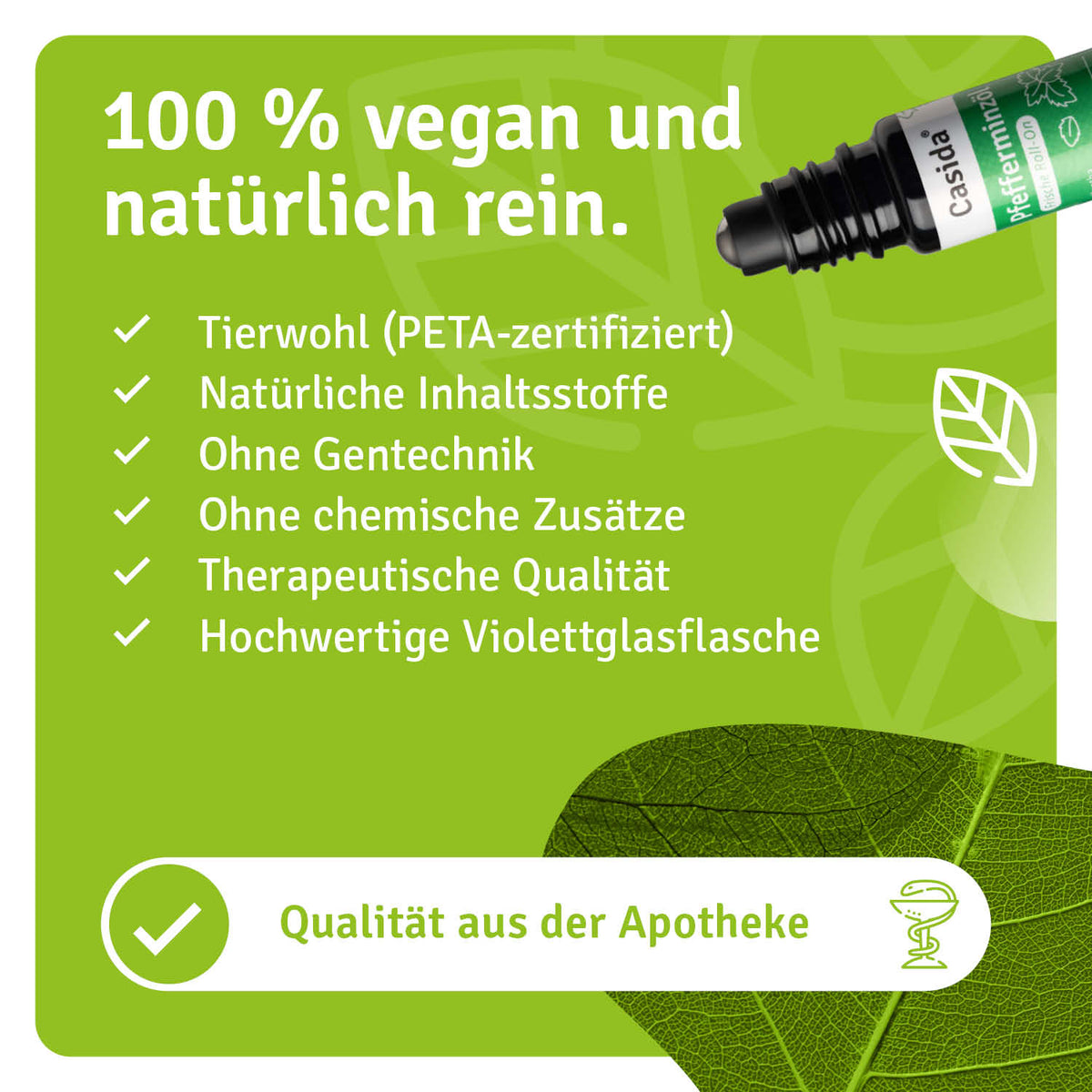 Pfefferminzöl Roll-On natürliche Inhaltsstoffe