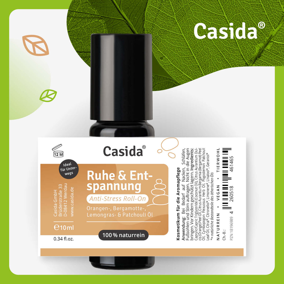 Roll-On Ruhe & Entspannung Anti-Stress Etikett