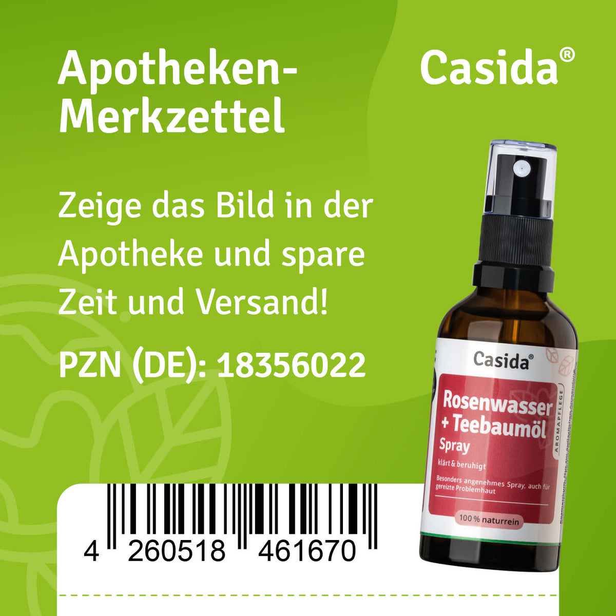 Rosenwasser + Teebaumöl Spray Apotheke