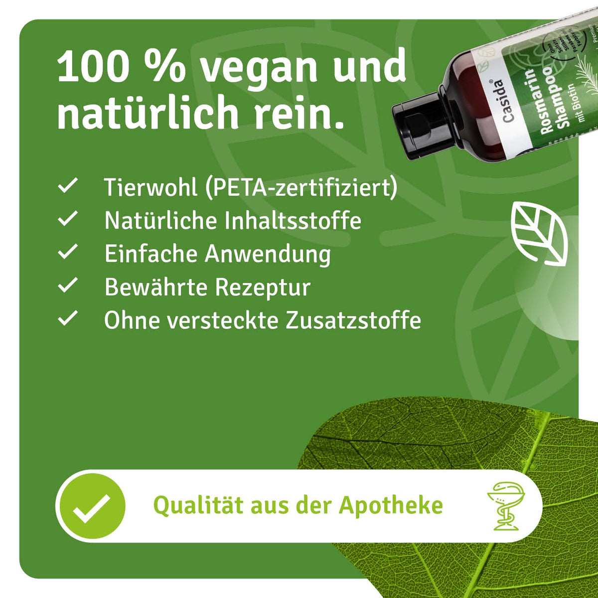 Rosmarin Shampoo mit Biotin natürliche Inhaltsstoffe