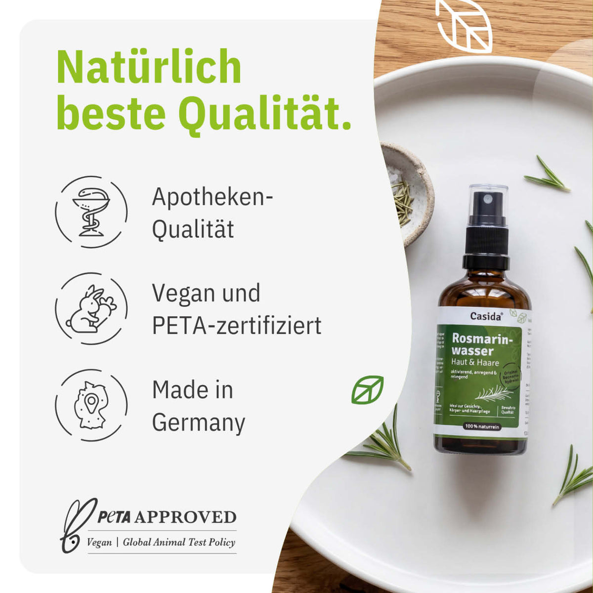 Rosmarinwasser Haut & Haare tierversuchsfrei