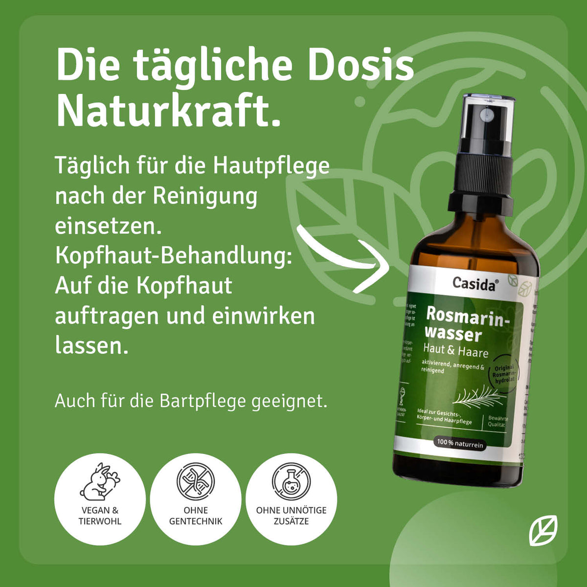 Rosmarinwasser Haut & Haare Anwendung