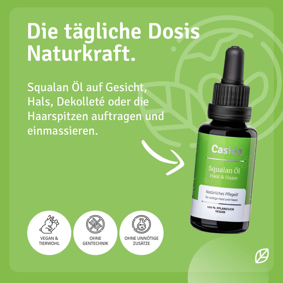 Squalan Öl Haut & Haare Anwendung