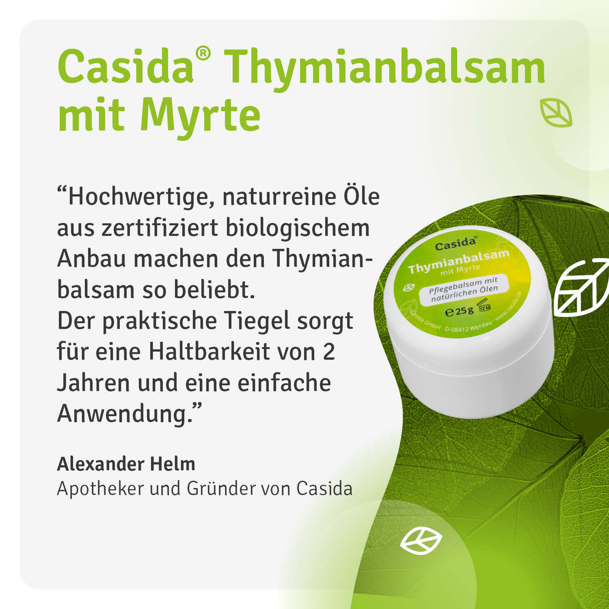 Thymianbalsam mit Myrte für Erwachsene Casida
