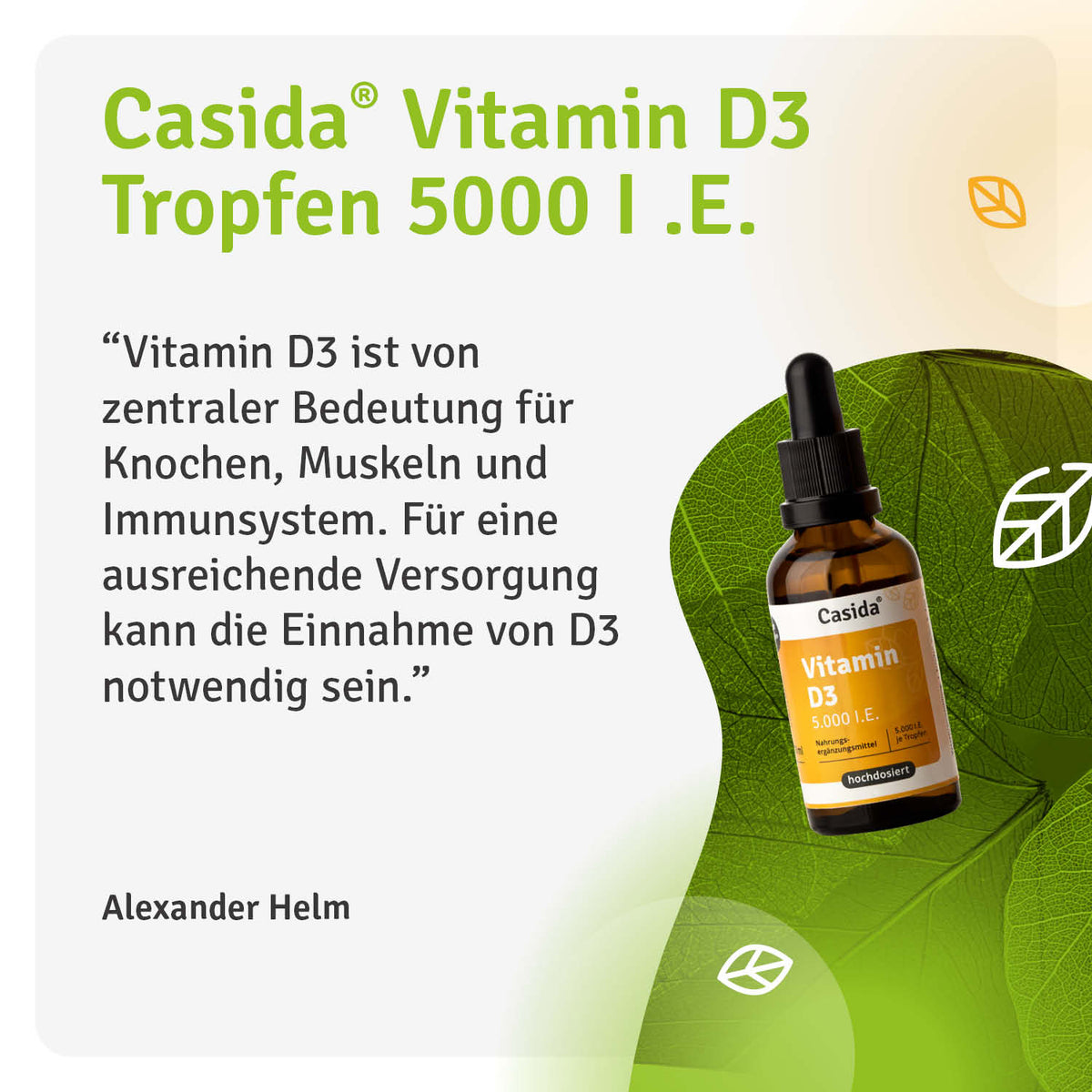Vitamin D3 Tropfen 5000 I.E. Casida