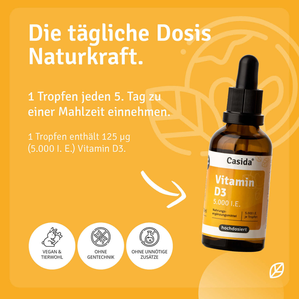 Vitamin D3 Tropfen 5000 I.E. Anwendung