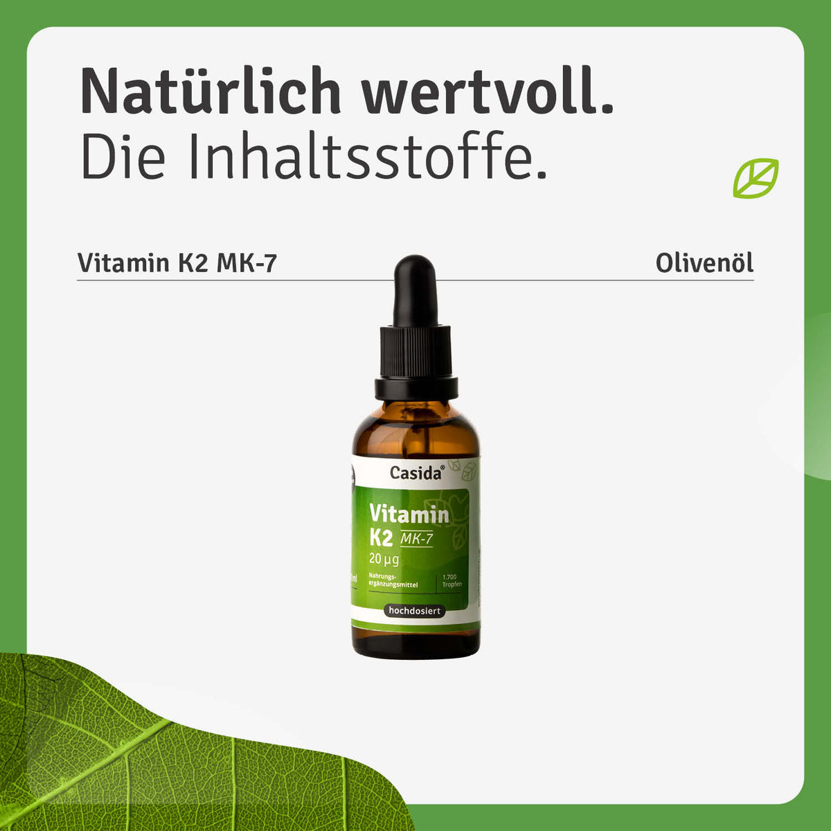 Vitamin K2 Tropfen MK-7 Inhalt