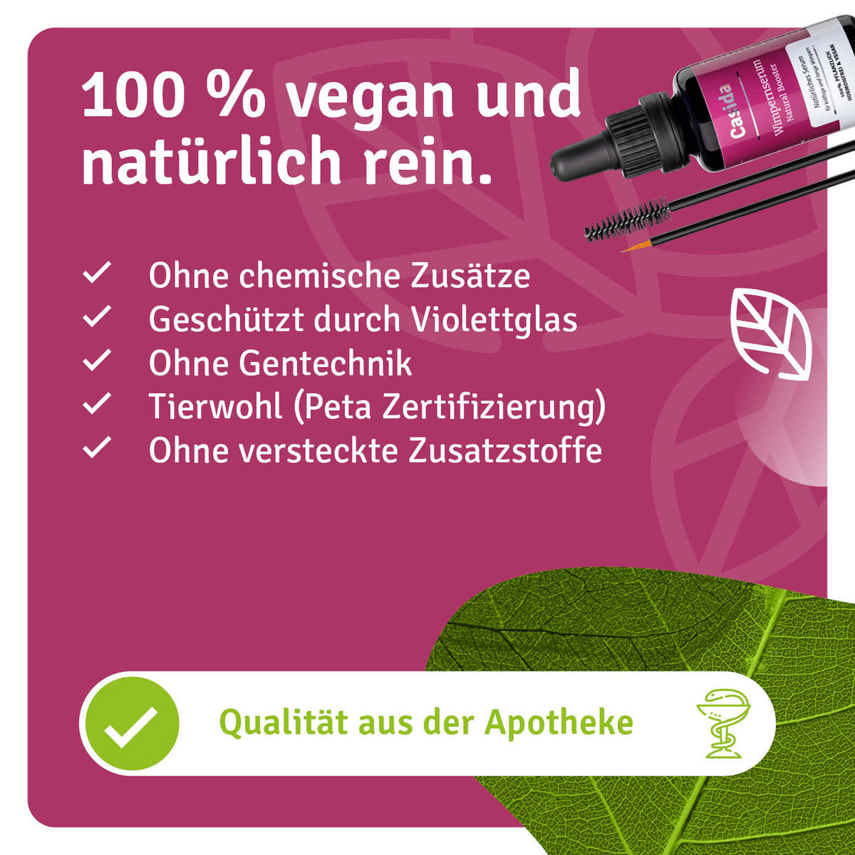 Wimpernserum Natural Booster natürliche Inhaltsstoffe