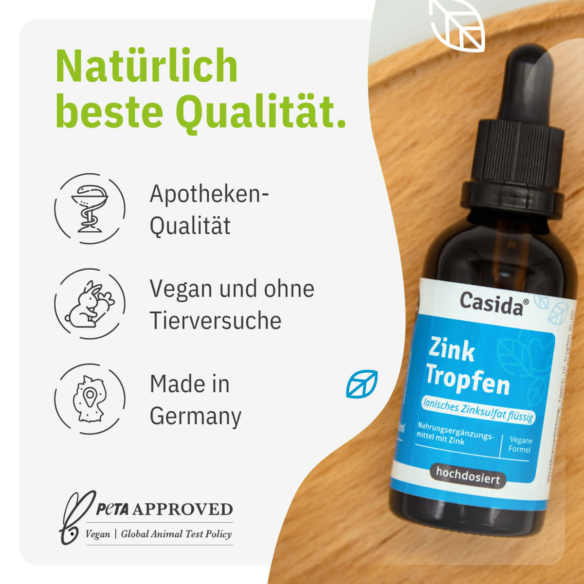 Zink Tropfen - Ionisches Zinksulfat tierversuchsfrei