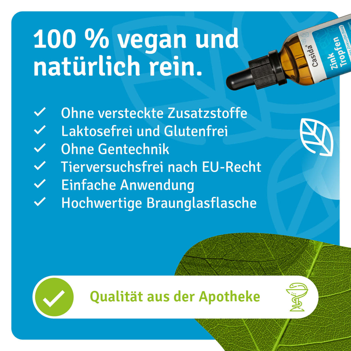 Zink Tropfen - Ionisches Zinksulfat natürliche Inhaltsstoffe