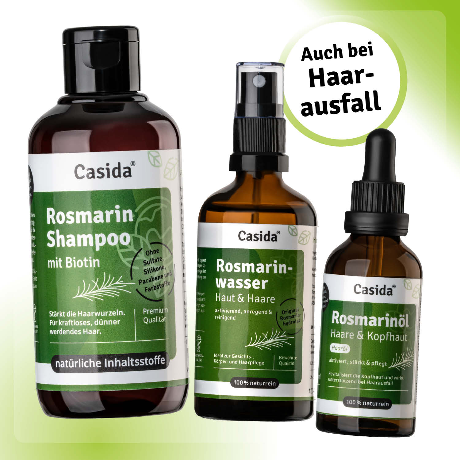 Rosmarin Haarkur Haarausfall Rosmarin Shampoo mit Biotin Rosmarinwasser Rosmarinöl Haarausfall