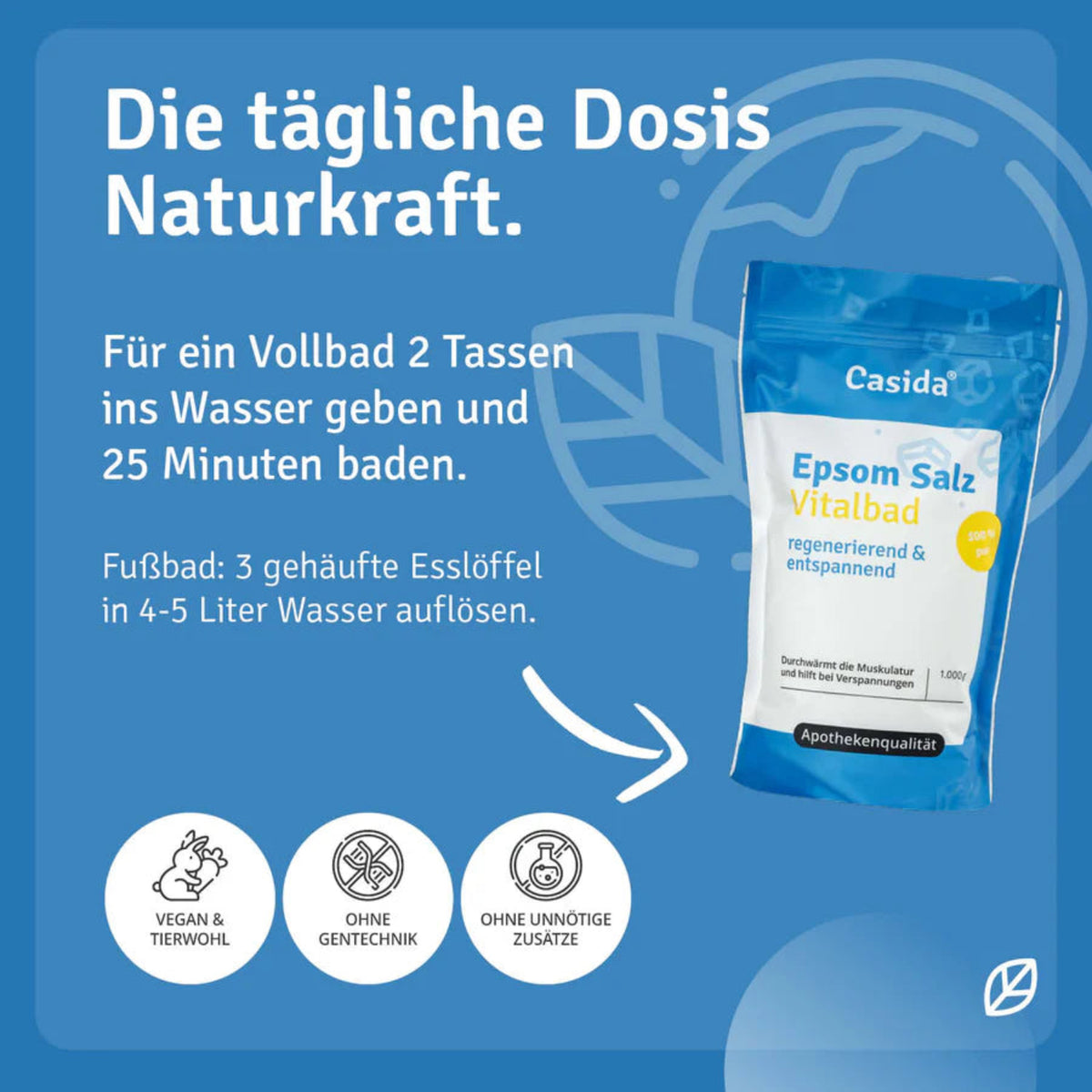 Epsom Salz 3er Vorteil-Set – Vitalbad Anwendung