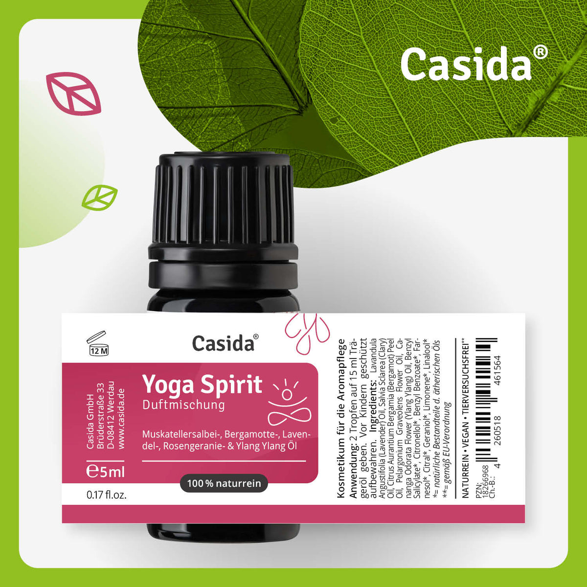 Duftmischung Yoga Spirit Etikett
