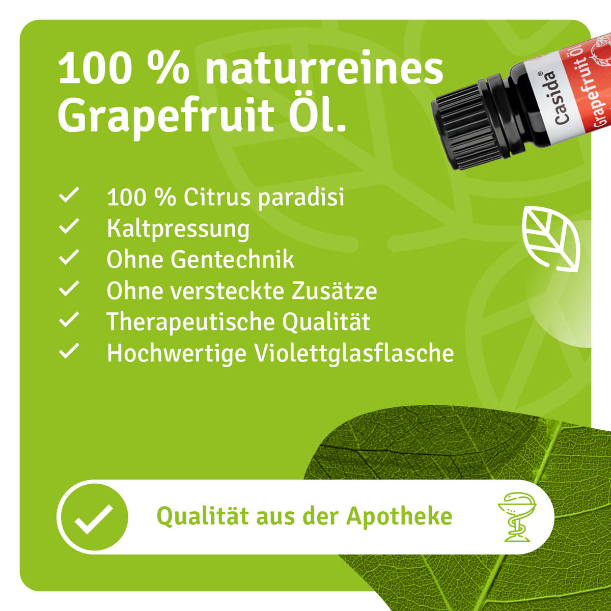 Grapefruit Öl natürliche Inhaltsstoffe