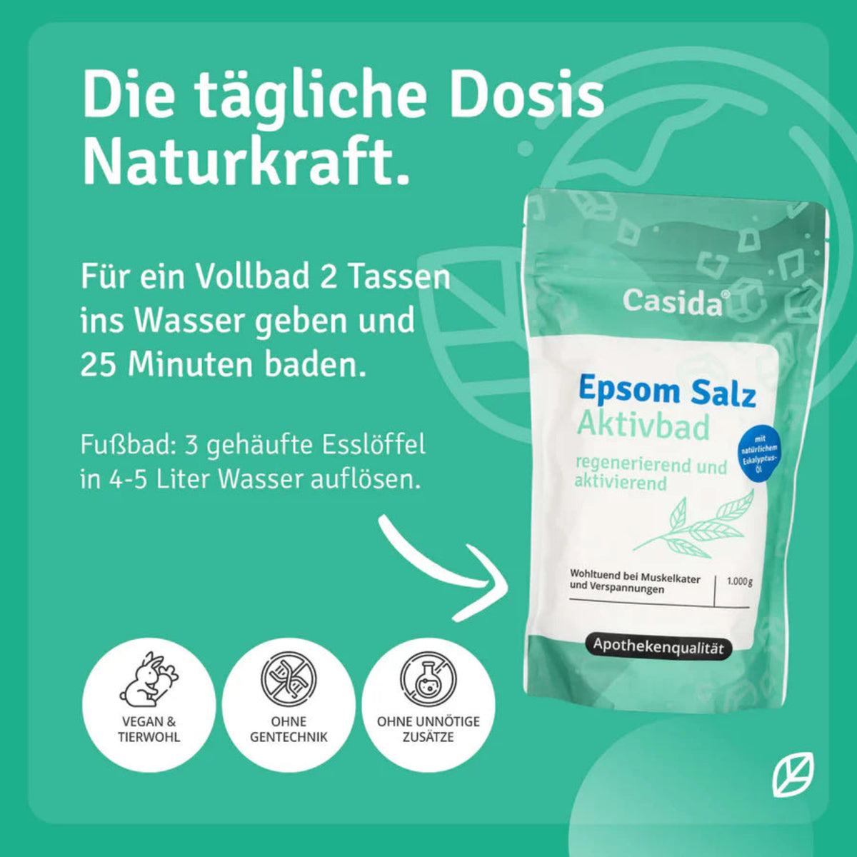 Epsom Salz 3er Vorteil-Set – Aktivbad Anwendung 