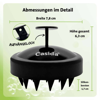 Kopfhaut Massagebürste mit Bürsten aus Silikon