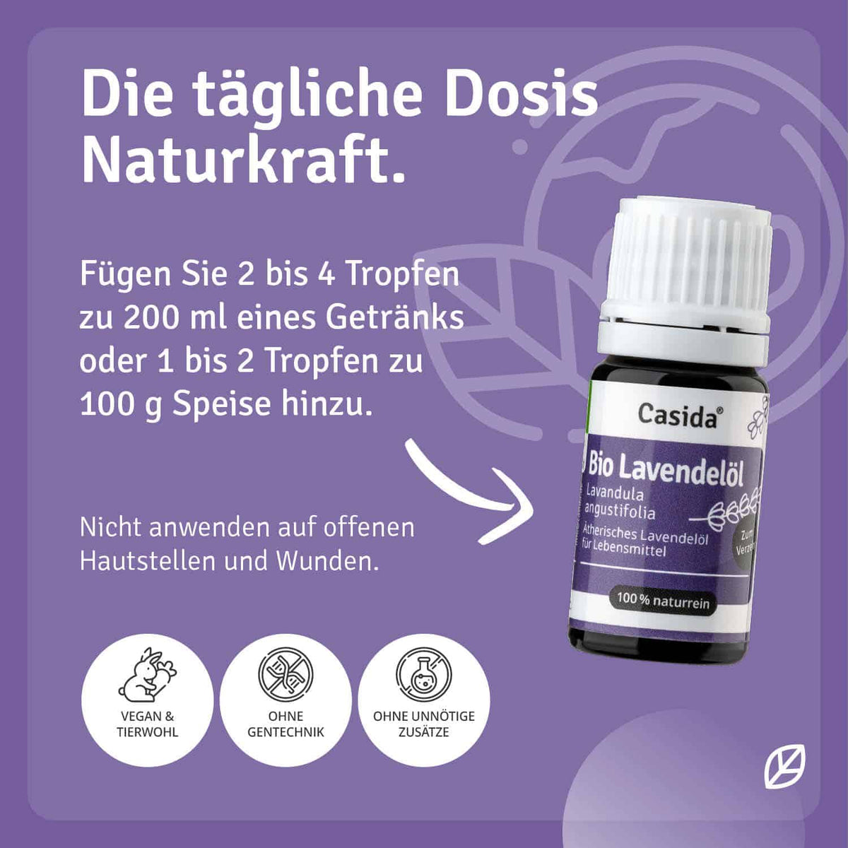 Lavendelöl BIO zum Verzehr innerlich Anwendung