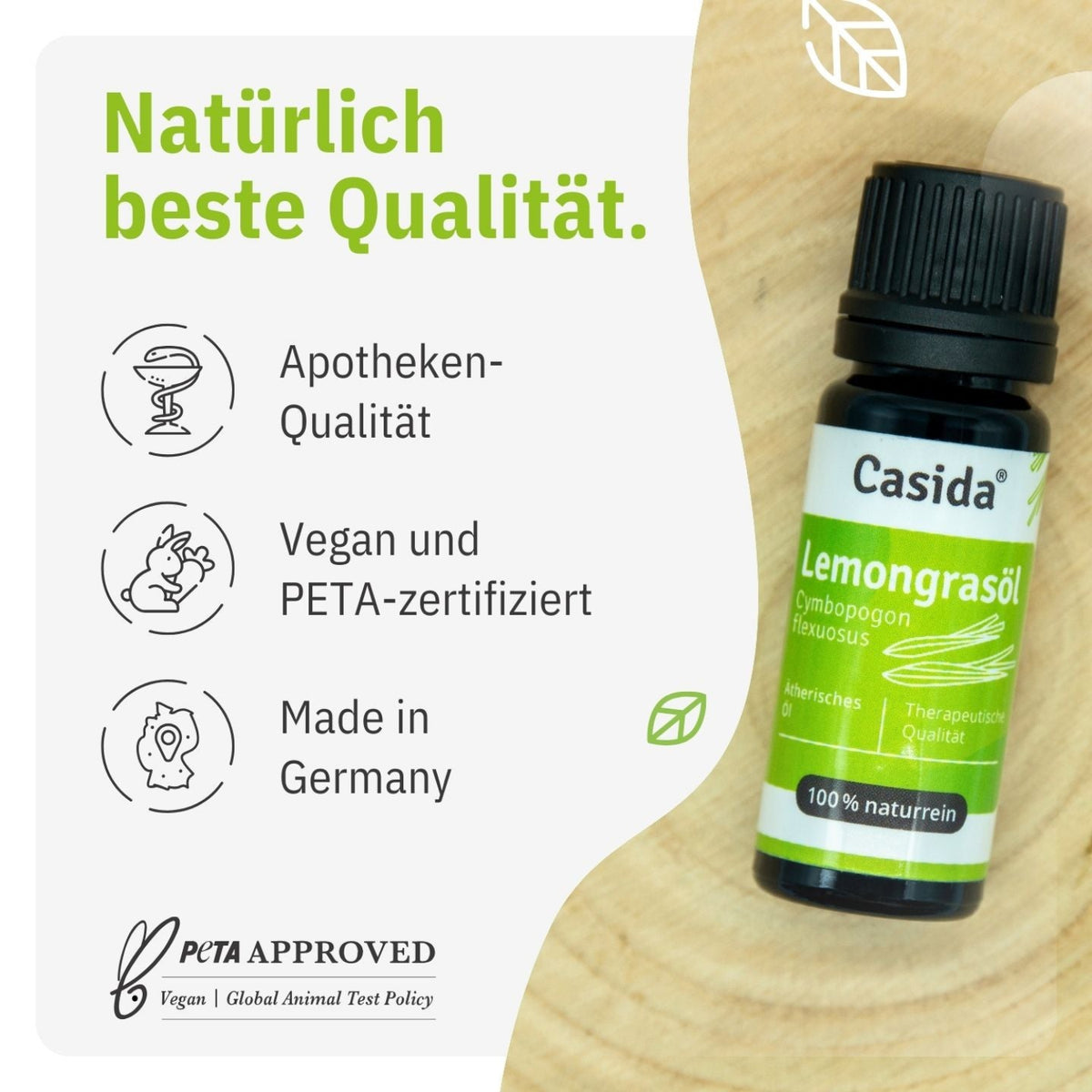 Lemongrasöl / Zitronengrasöl tierversuchsfrei
