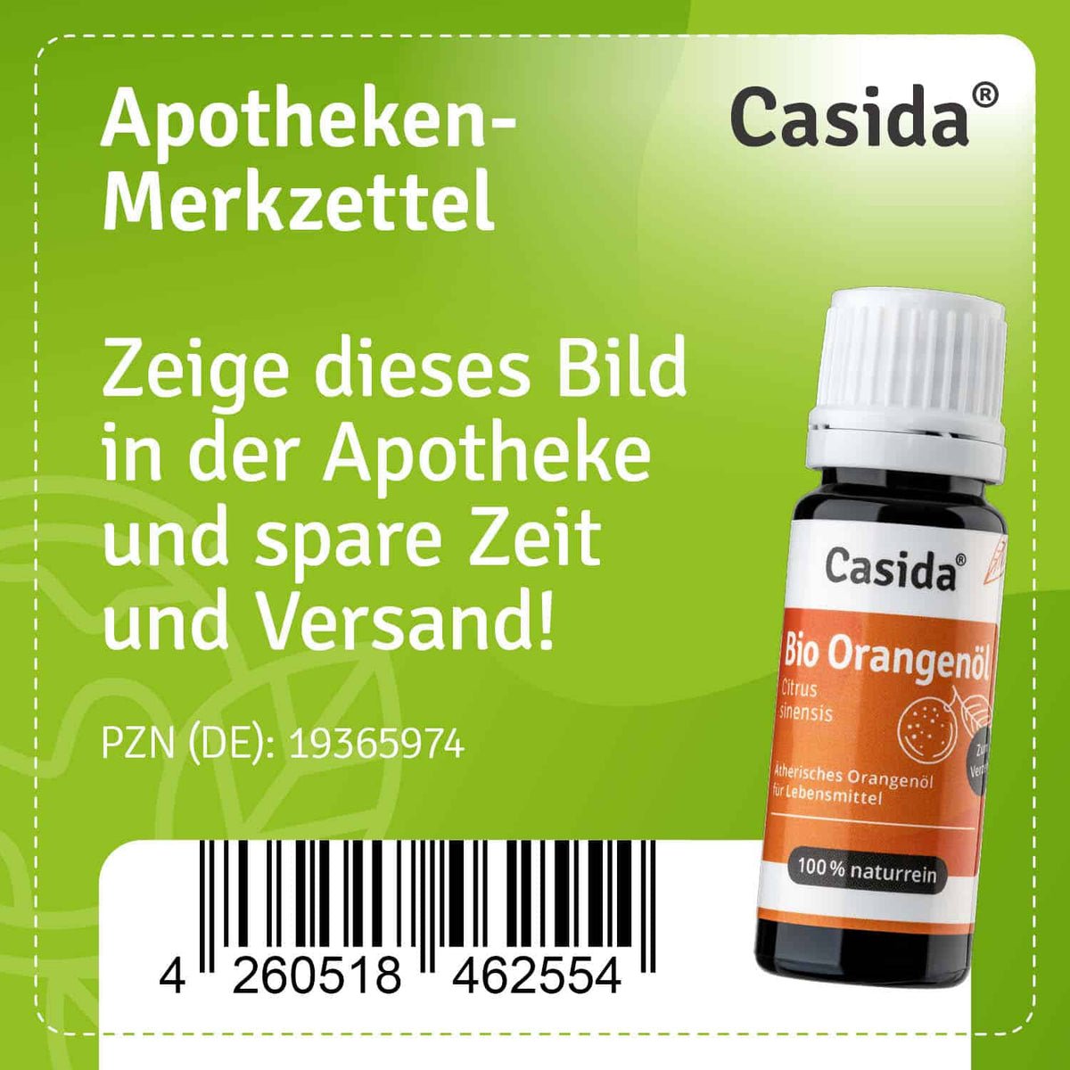 Orangenöl BIO zum Verzehr innerlich Apotheke