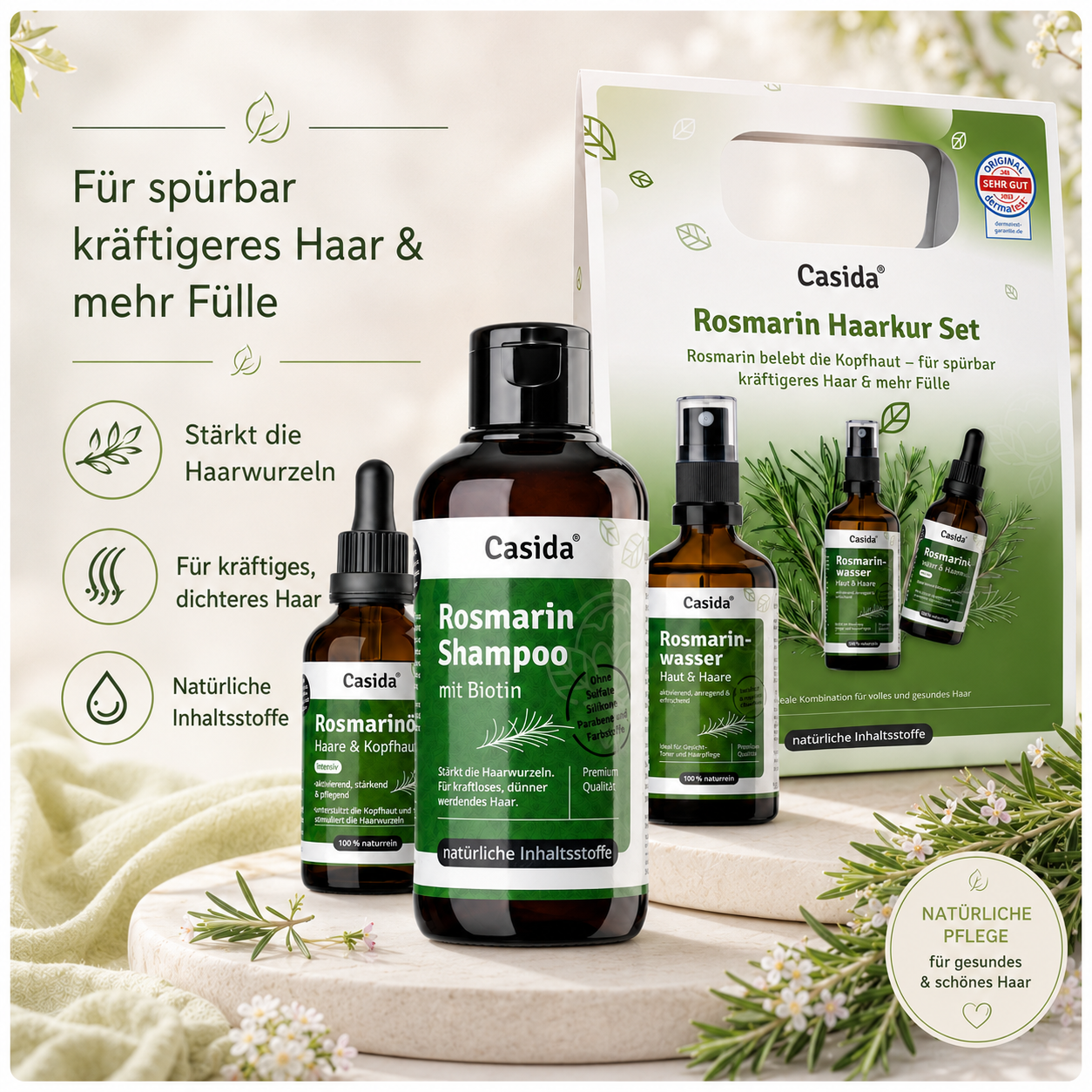 Casida Rosmarin Haarkur Routine