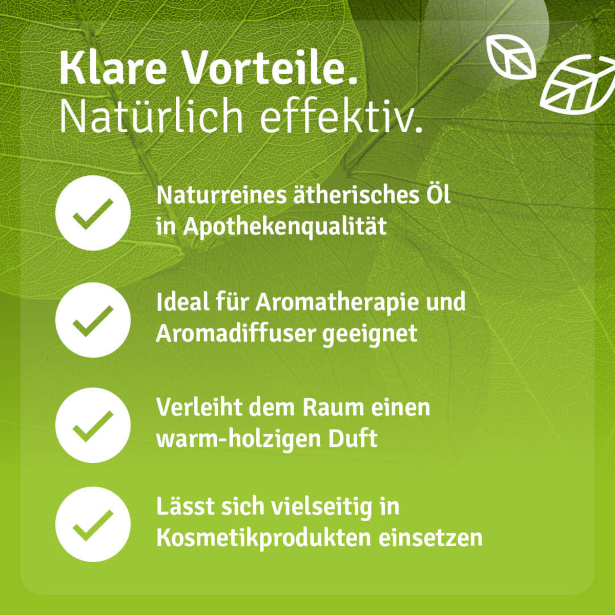 Zedernöl Vorteile
