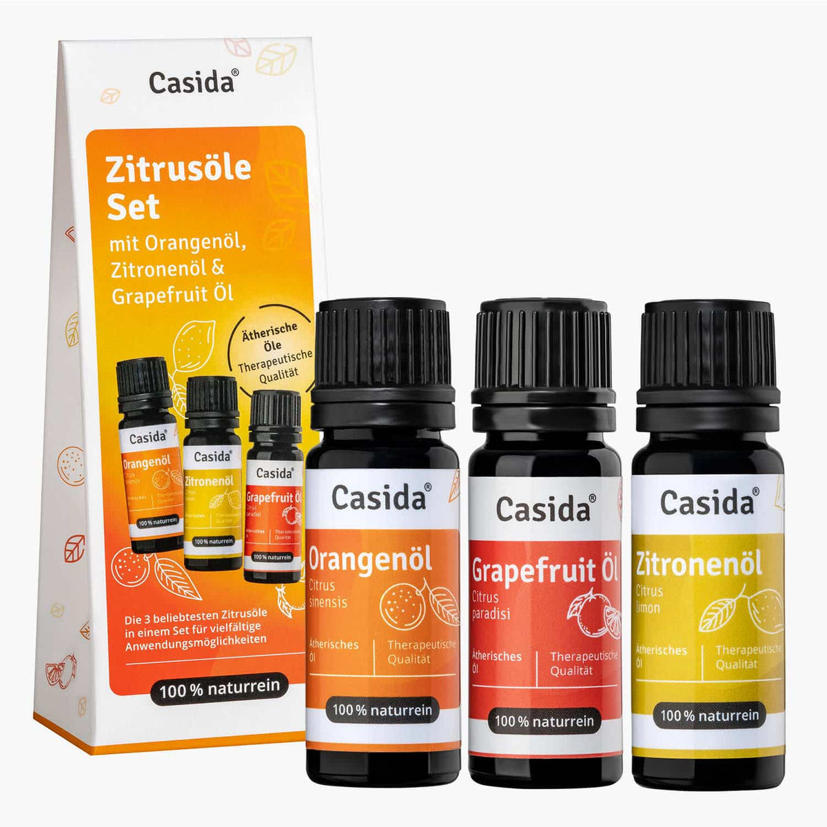 Zitrusöle Set - Ätherische Öle Set mit Zitrone, Orange & Grapefruit